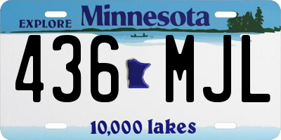 MN license plate 436MJL