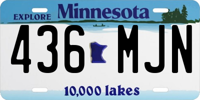 MN license plate 436MJN