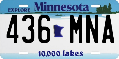 MN license plate 436MNA