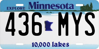 MN license plate 436MYS