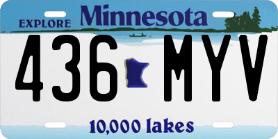 MN license plate 436MYV