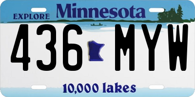 MN license plate 436MYW
