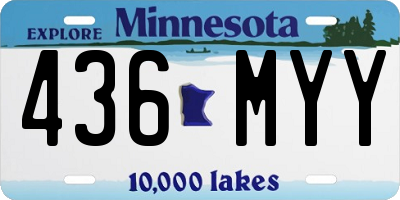 MN license plate 436MYY