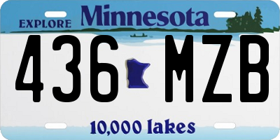 MN license plate 436MZB