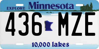 MN license plate 436MZE