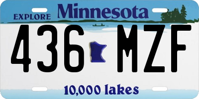 MN license plate 436MZF