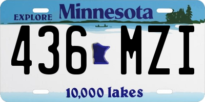 MN license plate 436MZI