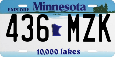 MN license plate 436MZK