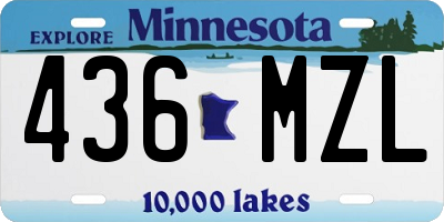 MN license plate 436MZL