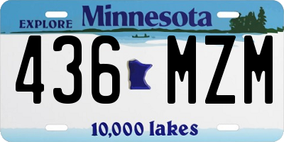 MN license plate 436MZM