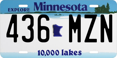 MN license plate 436MZN