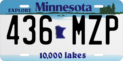 MN license plate 436MZP