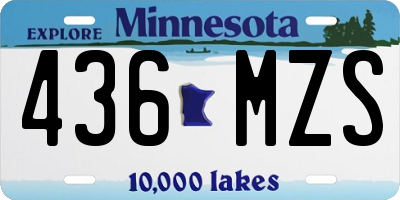 MN license plate 436MZS