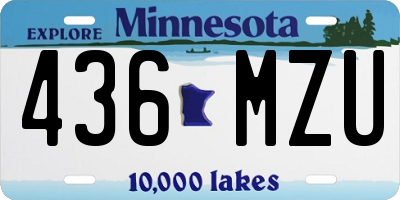MN license plate 436MZU