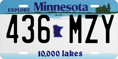 MN license plate 436MZY