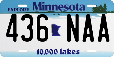 MN license plate 436NAA