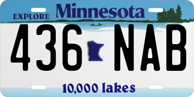MN license plate 436NAB