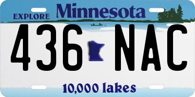 MN license plate 436NAC