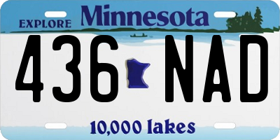 MN license plate 436NAD