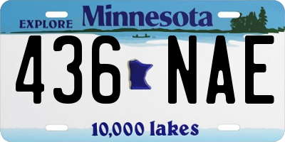 MN license plate 436NAE