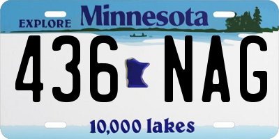MN license plate 436NAG