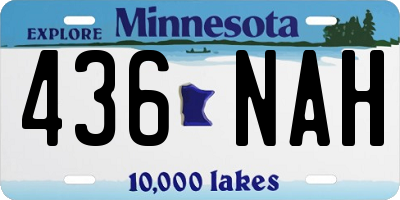 MN license plate 436NAH