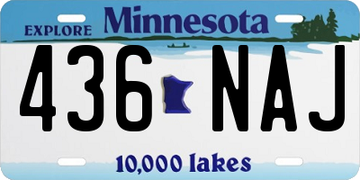 MN license plate 436NAJ