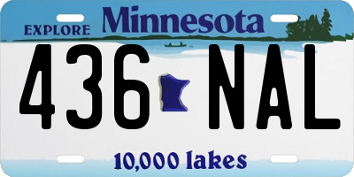 MN license plate 436NAL