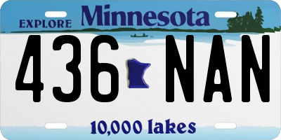 MN license plate 436NAN