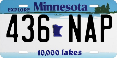 MN license plate 436NAP
