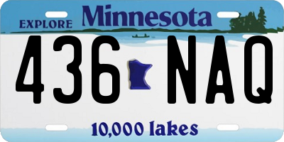 MN license plate 436NAQ
