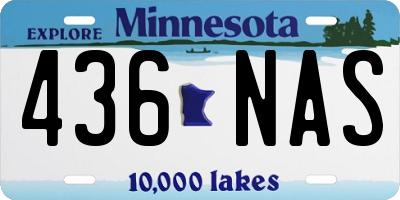 MN license plate 436NAS