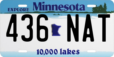 MN license plate 436NAT