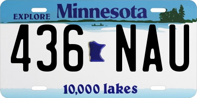 MN license plate 436NAU