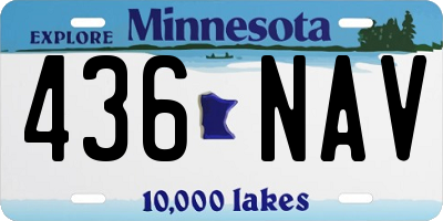MN license plate 436NAV