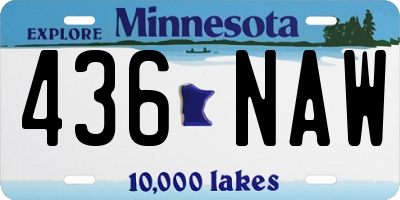 MN license plate 436NAW