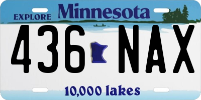 MN license plate 436NAX