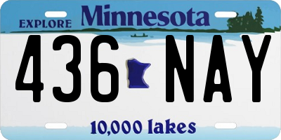 MN license plate 436NAY