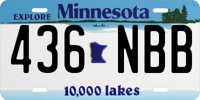 MN license plate 436NBB