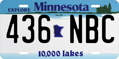 MN license plate 436NBC