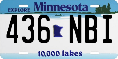 MN license plate 436NBI