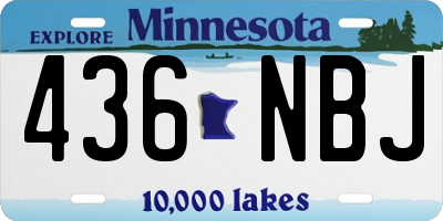 MN license plate 436NBJ