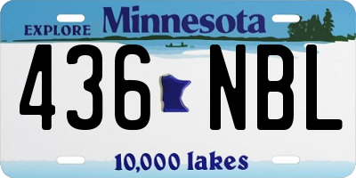 MN license plate 436NBL