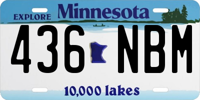 MN license plate 436NBM