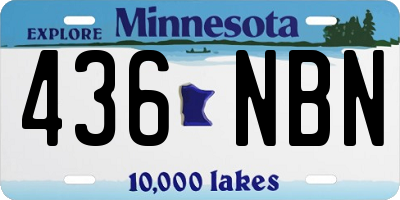 MN license plate 436NBN