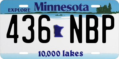 MN license plate 436NBP