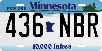 MN license plate 436NBR