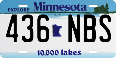MN license plate 436NBS