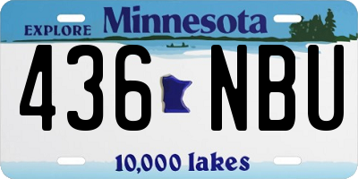 MN license plate 436NBU