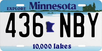MN license plate 436NBY